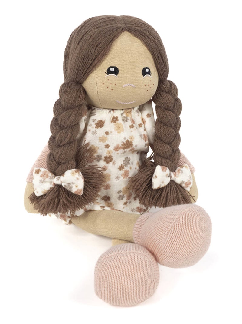 Muñeca de peluche bibi para niños somerset | Pasito a pasito Marrón chocolate - Kiabi