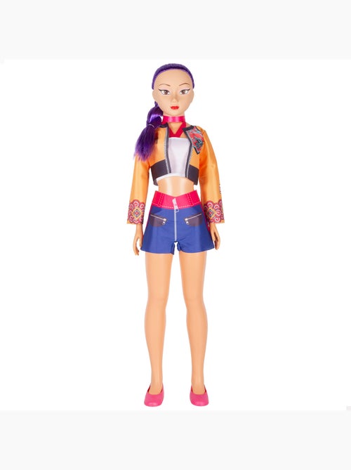 Muñeca grande 105 cm pelo lila + 3 años k-pop diva squad - Kiabi Muñeca grande 105 cm pelo lila + 3 años k-pop diva squad - Kiabi