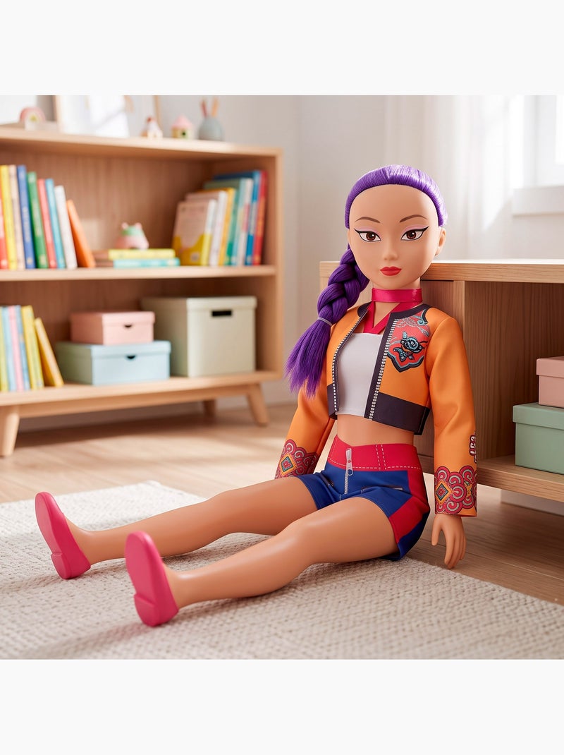 Muñeca grande 105 cm pelo lila + 3 años k-pop diva squad N/D - Kiabi