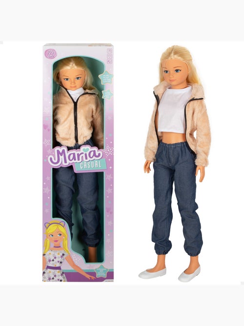 Muñeca grande denim 105 cm maria casual - Kiabi