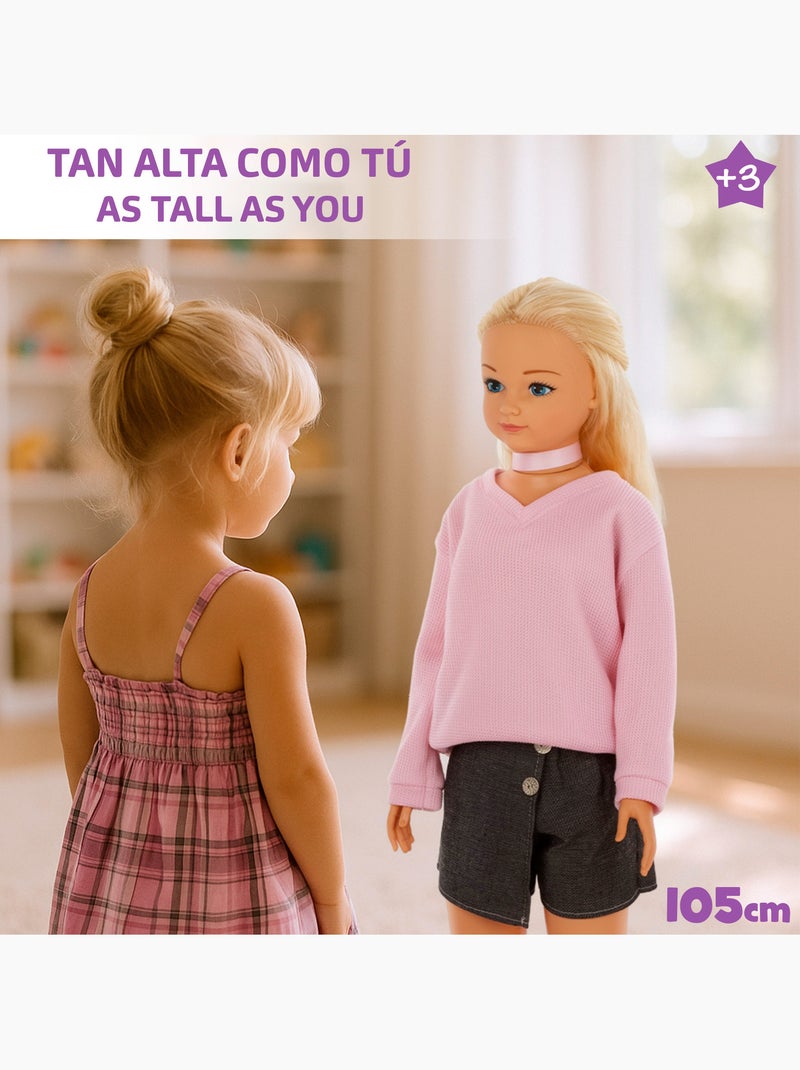 Muñeca grande falda 105 cm maria casual N/D - Kiabi