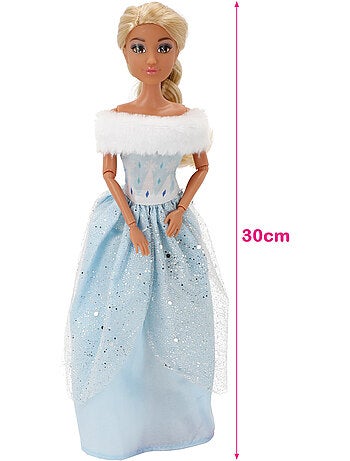 Muñeca princesa 30 cm con caballo blanco y accesorios isabella