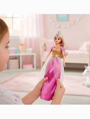 Muñeca princesa 30 cm con vestidos y accesorios isabella