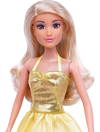 Muñeca princesa 30 cm con vestidos y accesorios isabella