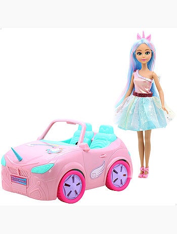 Muñeca princesa unicornio con coche + 3 años dreameez