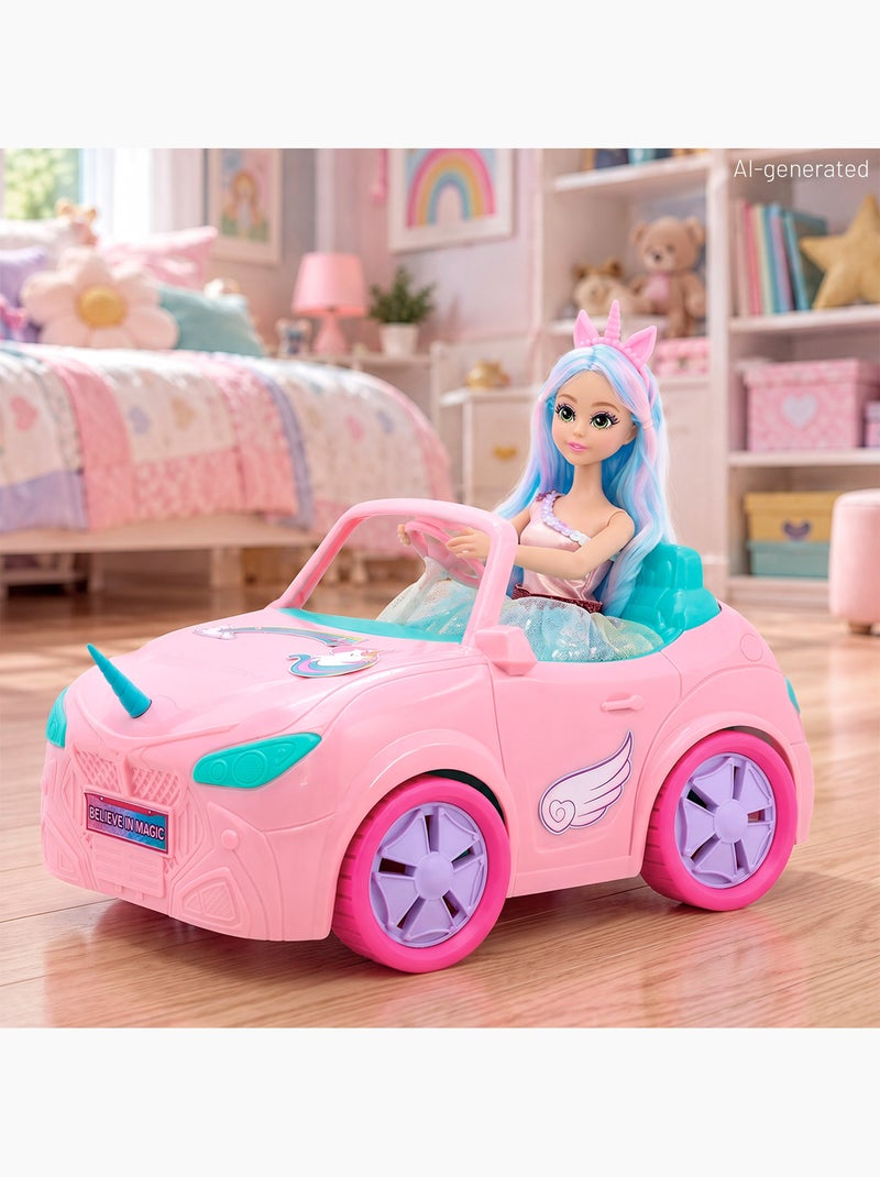 Muñeca princesa unicornio con coche + 3 años dreameez N/D - Kiabi