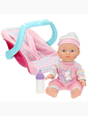 Muñeco bebé 30 cm con sillita y accesorios colorbaby's
