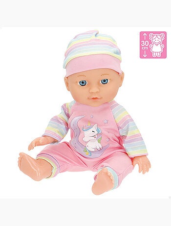 Muñeco bebé 30 cm con sillita y accesorios colorbaby's