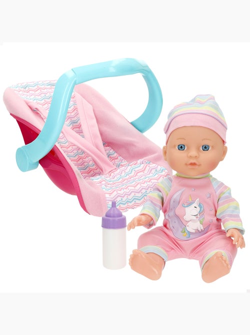 Muñeco bebé 30 cm con sillita y accesorios colorbaby's - Kiabi Muñeco bebé 30 cm con sillita y accesorios colorbaby's - Kiabi