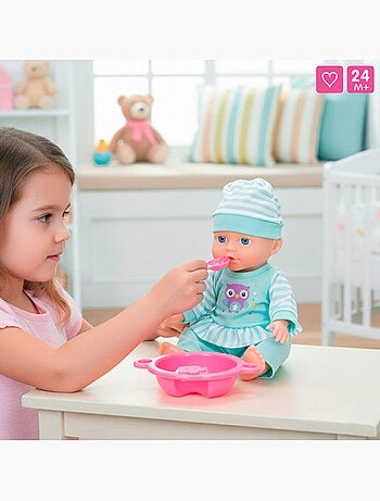 Muñeco bebé 30 cm con trona y accesorios colorbaby's