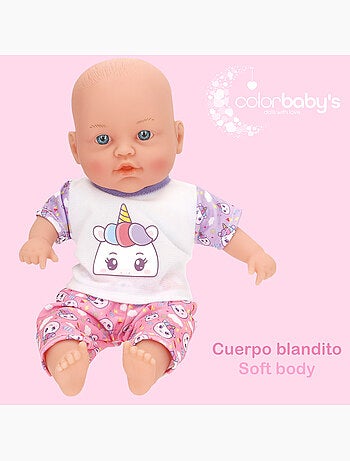 Muñeco bebé blandito 32 cm colorbaby