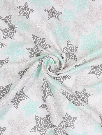 Muselina con estampado de estrellas