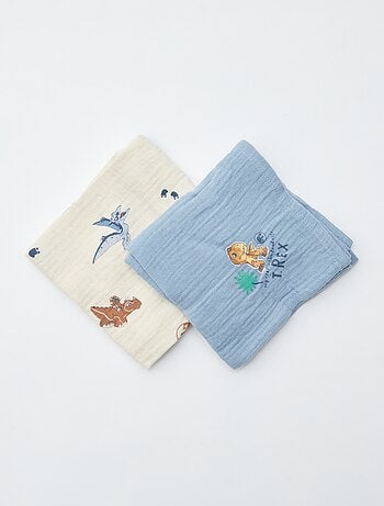 Muselinas 'Jurassic Explorers' - pack de 2