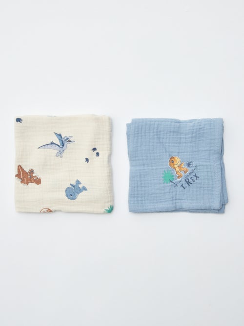 Muselinas 'Jurassic Explorers' - pack de 2 - Kiabi