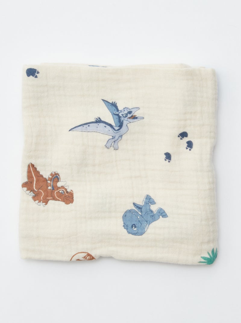 Muselinas 'Jurassic Explorers' - pack de 2 BLANCO - Kiabi