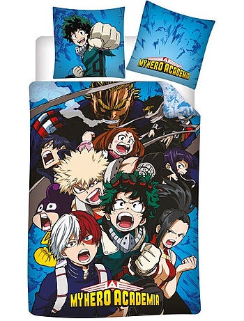 My Hero Academia, Juego de sabanas infantil estampado reversible 100% algodón