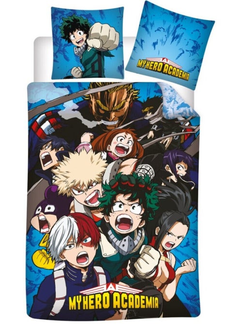 My Hero Academia, Juego de sabanas infantil estampado reversible 100% algodón - Kiabi My Hero Academia, Juego de sabanas infantil estampado reversible 100% algodón - Kiabi