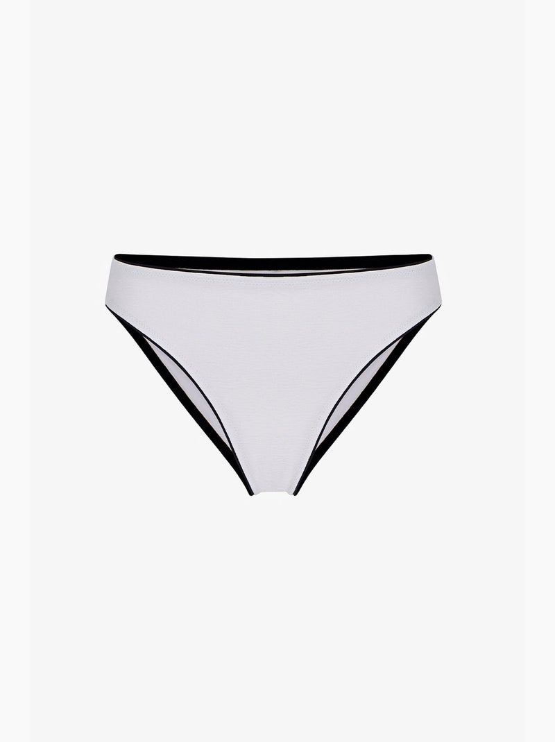 Nadia braga de bikini texturizada de tiro medio penti Blanco - Kiabi
