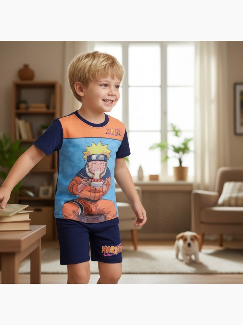 Naruto - Conjunto camiseta y short Azul marino - Kiabi