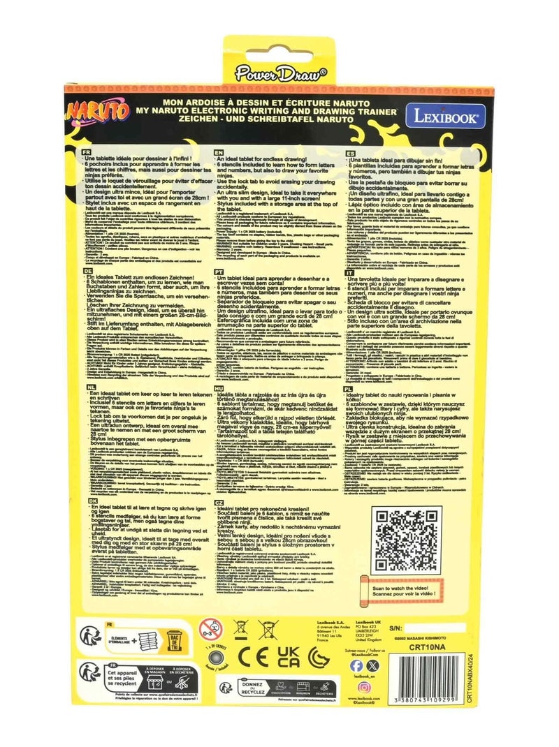 Naruto 11'' tableta de tinta electrónica multicolor para aprender a dibuTarro con plantillas N/D - Kiabi