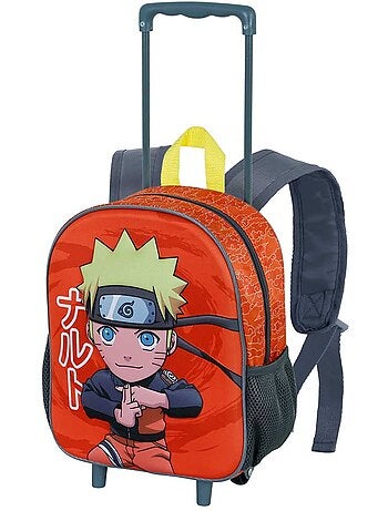 Naruto Chikara Mochila 3D con Ruedas Pequeña, Multicolor