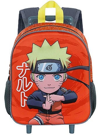 Naruto Chikara Mochila 3D con Ruedas Pequeña, Multicolor