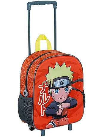 Naruto Chikara Mochila 3D con Ruedas Pequeña, Multicolor