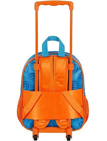 Naruto Happy Mochila 3D con Ruedas Pequeña, Azul