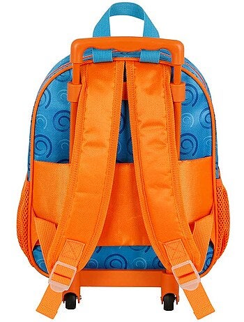 Naruto Happy Mochila 3D con Ruedas Pequeña, Azul