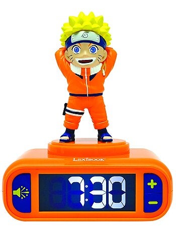 Naruto Luz nocturna Reloj despertador con sonidos