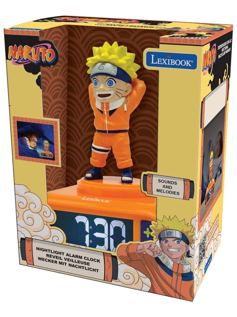 Naruto Luz nocturna Reloj despertador con sonidos Naranja - Kiabi