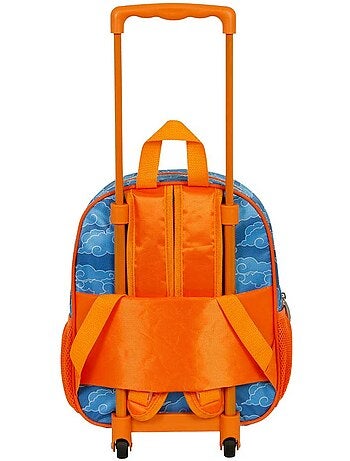 Naruto ramen mochila 3d con ruedas pequeña, azul