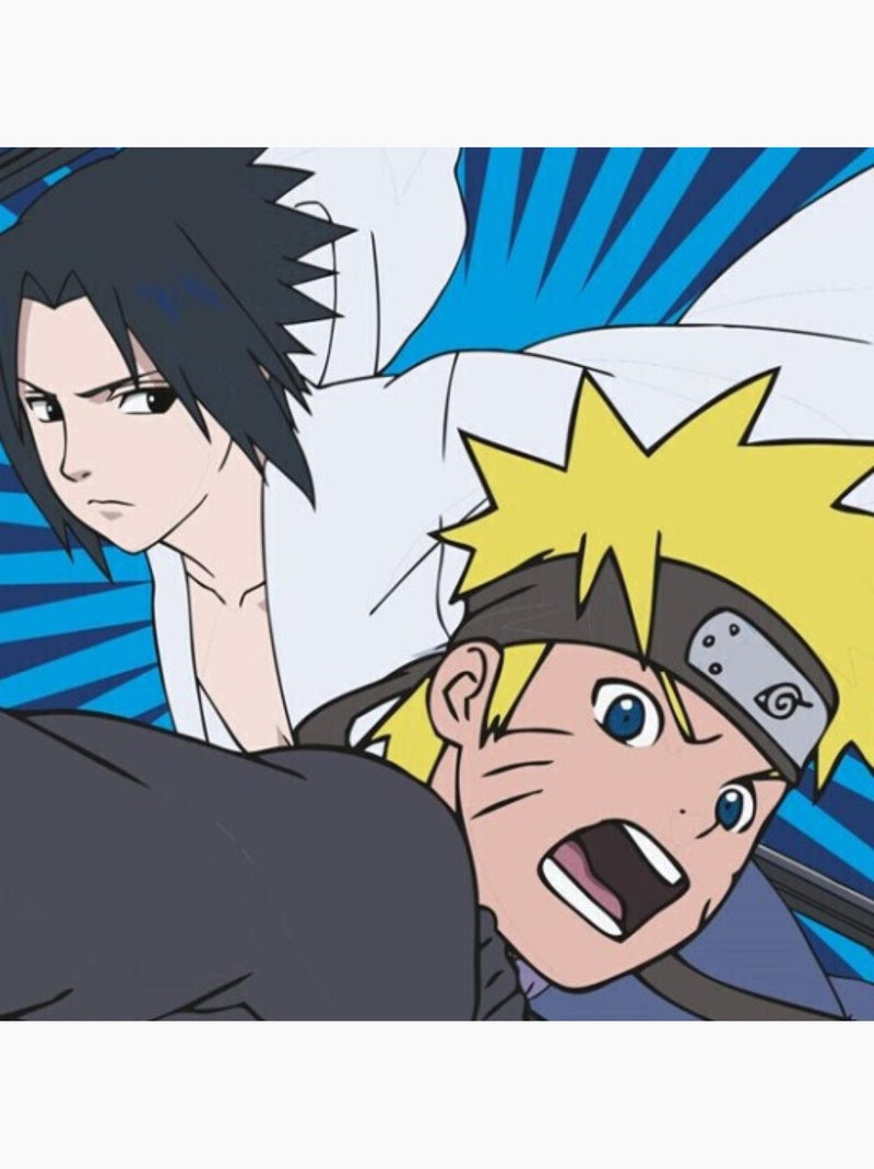 Naruto Shippuden - Manta polar infantil Sasuke - 100 x 140 cm Azul Azul cielo Azul - Kiabi