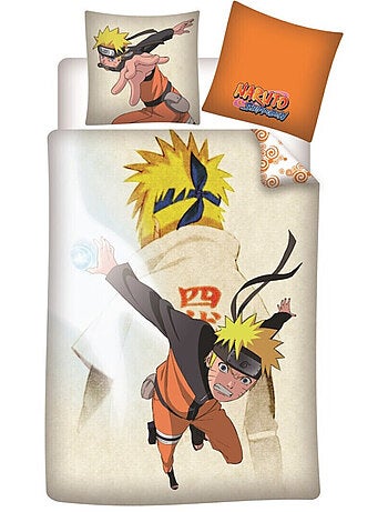 Naruto Shippuden, Juego de sábanas infantil estampado reversible 100% algodón