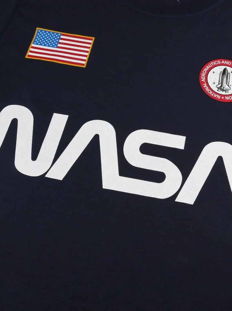 NASA - Camiseta Insignia de Algodón para Hombre Azul marino - Kiabi