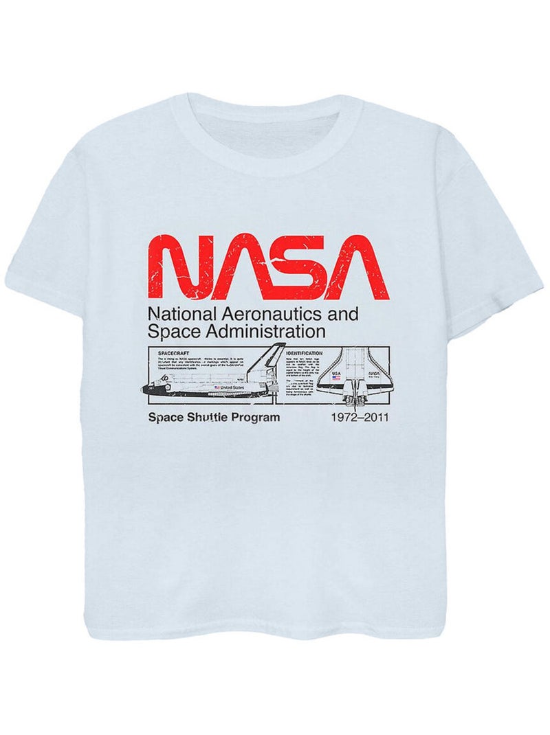 NASA - Camiseta Space Shuttle de Algodón para Hombre Blanco - Kiabi
