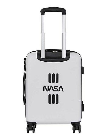 NASA Spaceship Maleta de Cabina ABS 4 Ruedas, Blanco