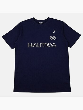 Nautica - Camiseta hombre de manga corta con diseño gráfico moderno