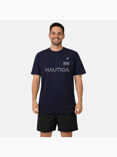 Nautica - Camiseta hombre de manga corta con diseño gráfico moderno - Kiabi