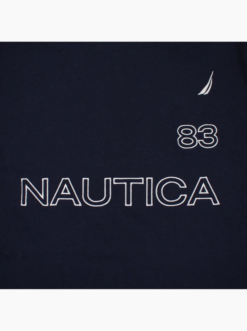Nautica - Camiseta hombre de manga corta con diseño gráfico moderno Azul marino - Kiabi