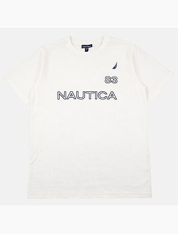 Nautica - Camiseta hombre de manga corta con diseño gráfico moderno