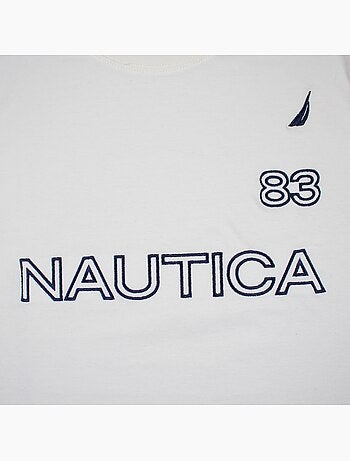 Nautica - Camiseta hombre de manga corta con diseño gráfico moderno