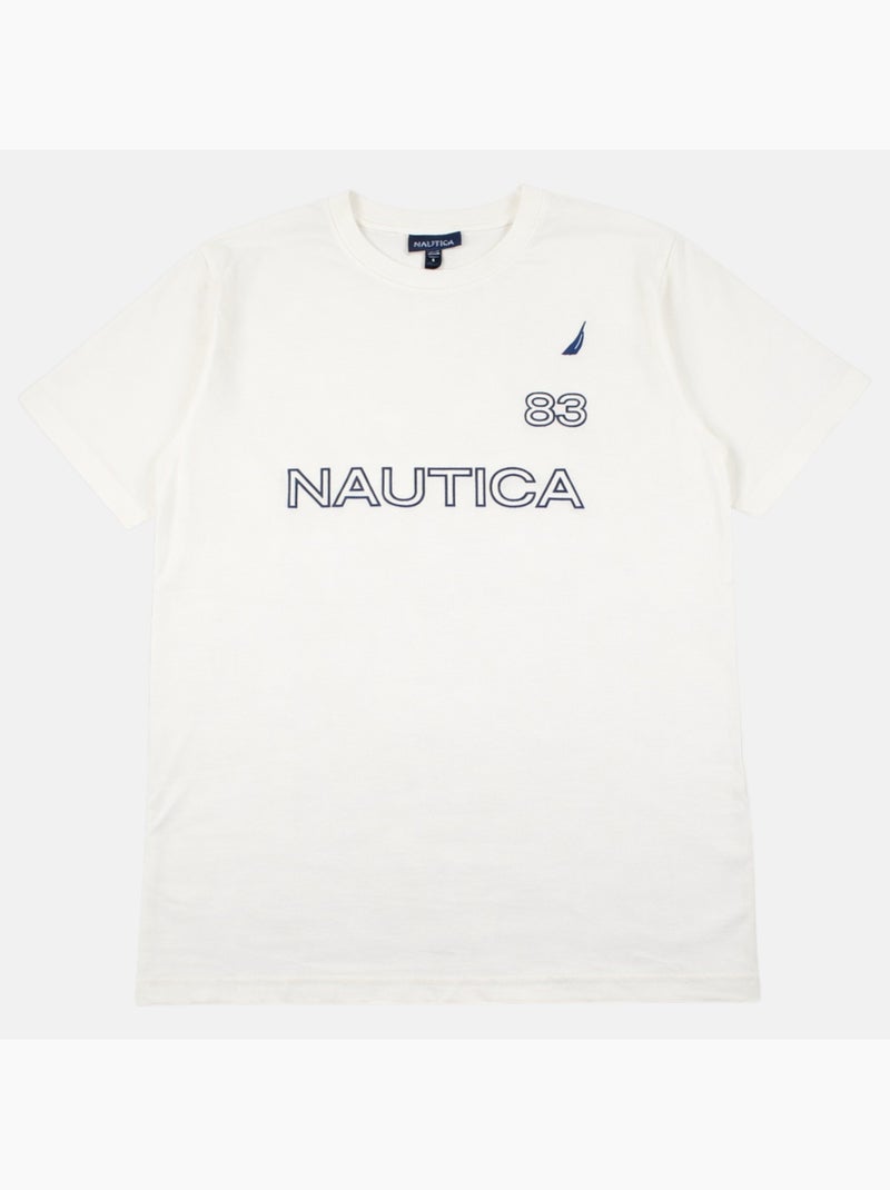 Nautica - Camiseta hombre de manga corta con diseño gráfico moderno Blanco - Kiabi