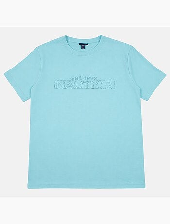 Nautica - Camiseta hombre de manga corta con estilo fresco y moderno