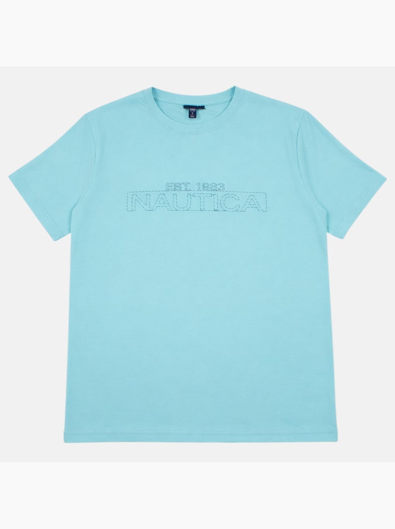 Nautica - Camiseta hombre de manga corta con estilo fresco y moderno Azul - Kiabi