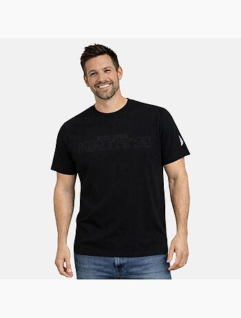 Nautica - Camiseta hombre de manga corta con estilo fresco y moderno
