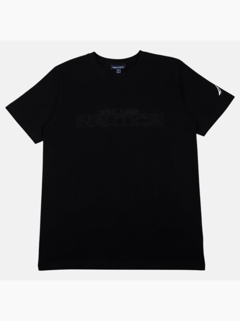 Nautica - Camiseta hombre de manga corta con estilo fresco y moderno Negro - Kiabi