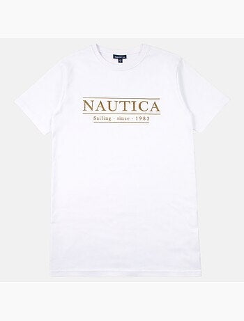 Nautica - Camiseta hombre de manga corta con estilo sencillo y moderno