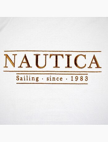 Nautica - Camiseta hombre de manga corta con estilo sencillo y moderno