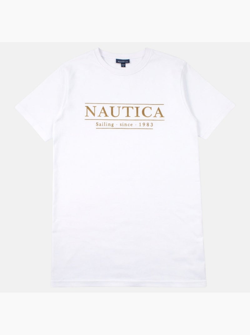 Nautica - Camiseta hombre de manga corta con estilo sencillo y moderno Blanco - Kiabi